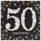 Sparkling Celebration 50th Birthday Luncheon Napkins - 16ct